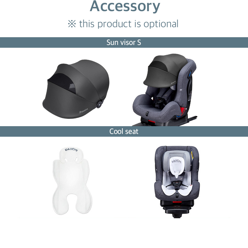 Accessory: sun visor, coolseat. DAIICHI 2018 First seven plus (First7+) Touch-FIX